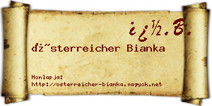 Österreicher Bianka névjegykártya