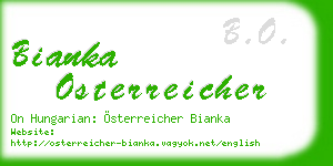 bianka osterreicher business card
